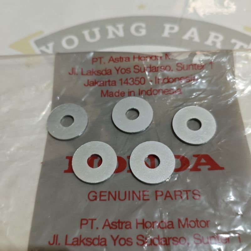 Ring Washer Ring Plat M6 Lebar / 6mm Lebar dan Tebal Honda Universal Original ( 5 PCS)