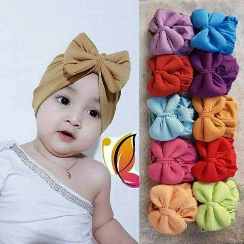 Turban Anak Perempuan / Turban Gasyil/Turban Bayi / Turban Pita Kupu / Turban Pita Bayi / Turban Bal