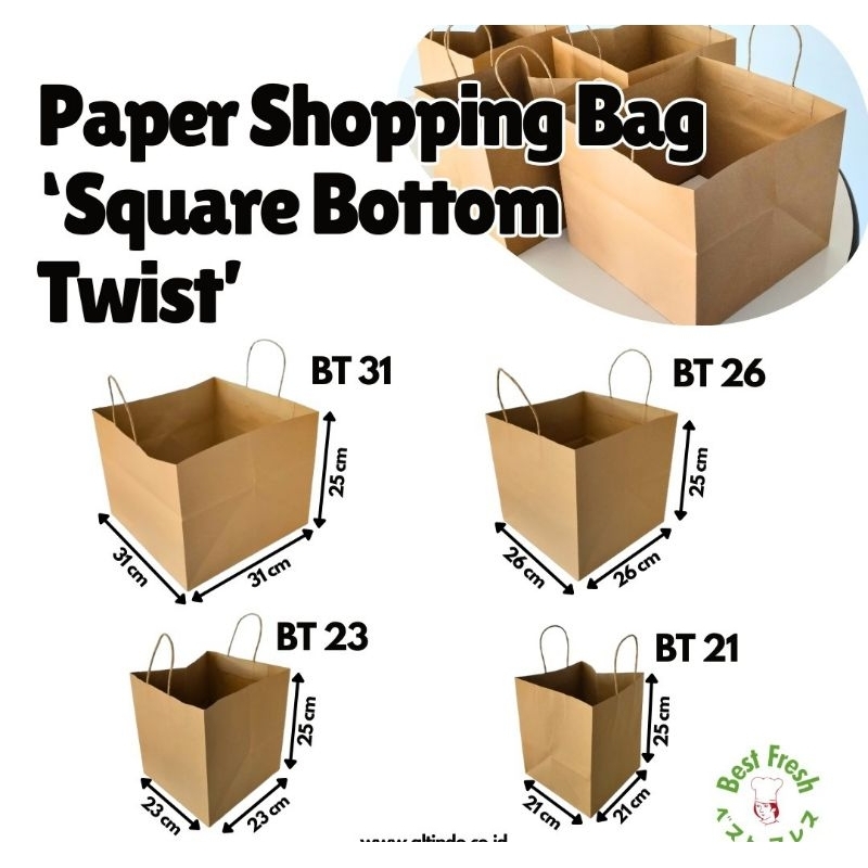 

paperbag square cocok untuk kotak nasi isi 10 pcs