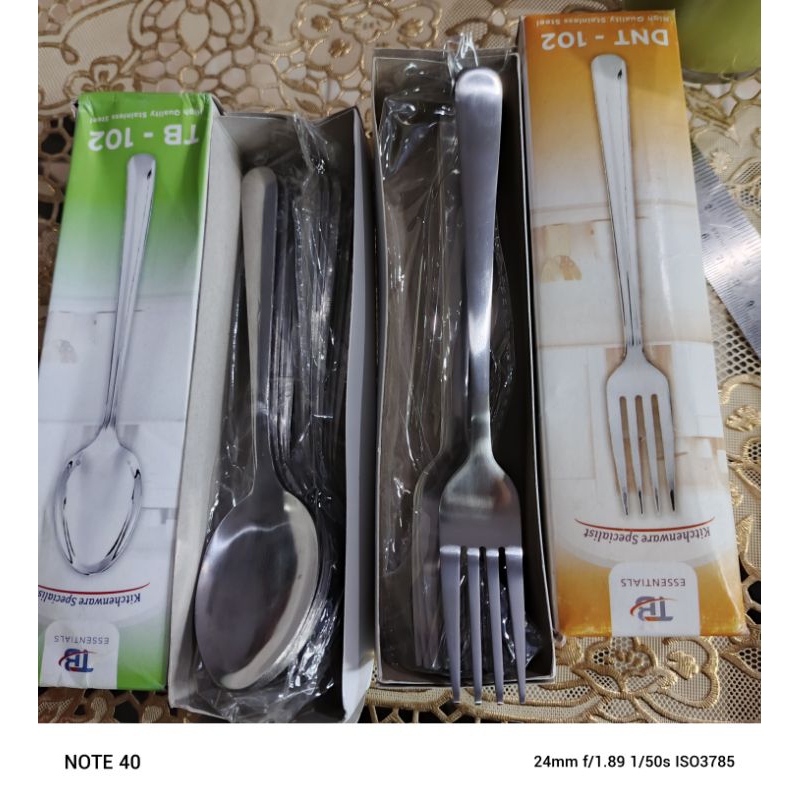 Sendok Stainless 12 pcs tebal TB 102 DNT102 sendok tebal garpu tebal sendok stainless premium garpu 