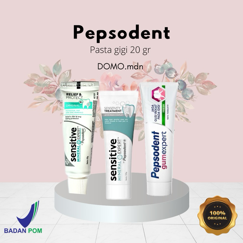 PEPSODENT SENSITIVE GUM EXPERT MINERAL EXPERT ORIGINAL 20 gr relieve & protect sensitivity treatment