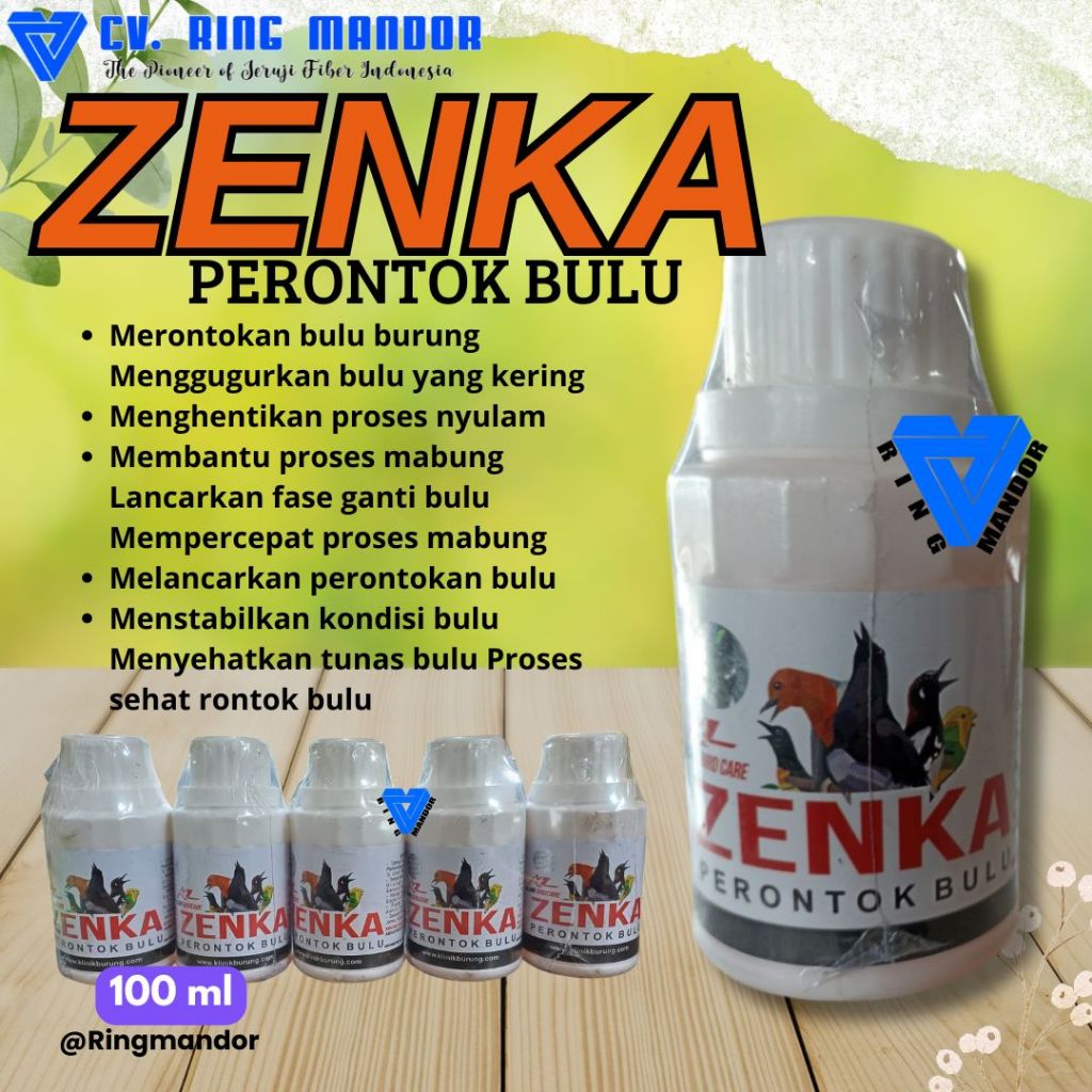 ZENKA PERONTOK BULU ALAMI BIRD CARE OBAT PERONTOK BULU SEMUA BURUNG