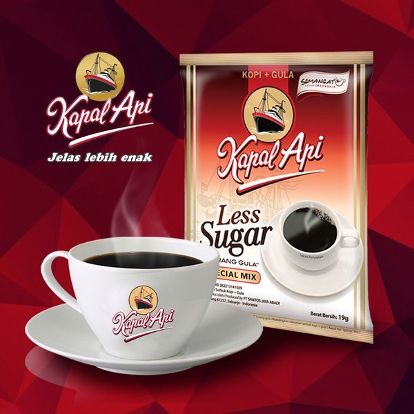 

Kapal Api Less Sugar 10 sachet - Kopi Pilihan Rendah Gula - Aroma Terbaik