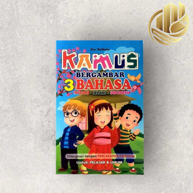 Buku kamus bergambar 3 bahasa inggris jepang indonesia