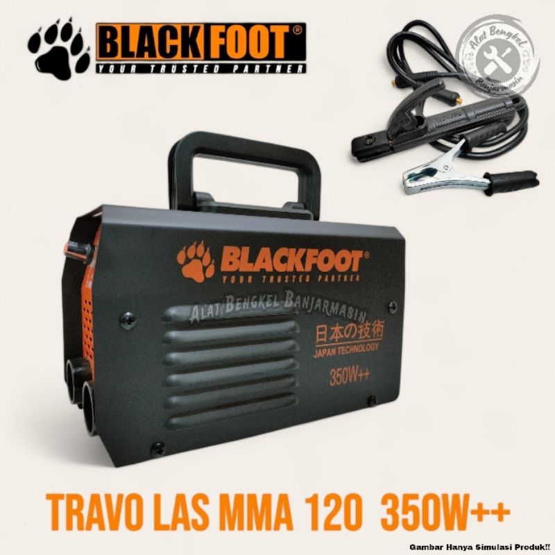 TRAVO LAS INVERTER "BLACKFOOT" MMA120 ||MESIN LAS "BLACKFOOT" MMA 350++WATT