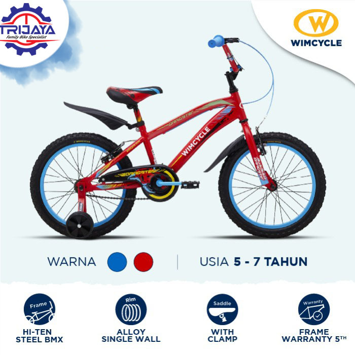 Wimcycle Dragster Sepeda BMX Anak [16/18 Inch]