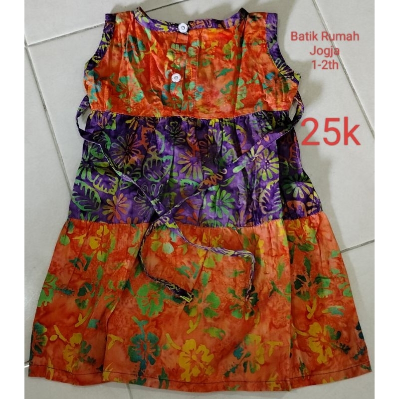 Dress batik anak perempuan Batik Rumah Jogja super like new