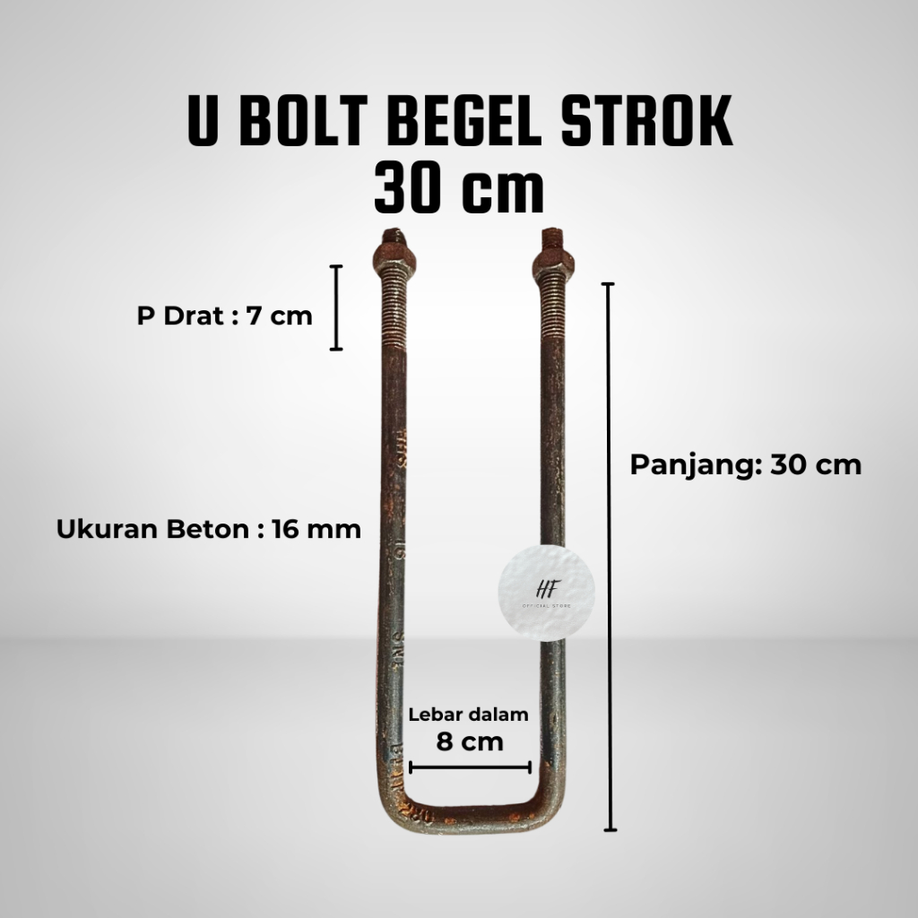 U Bolt Begel Kawel Bak Pengunci Sasis Truk 30x8
