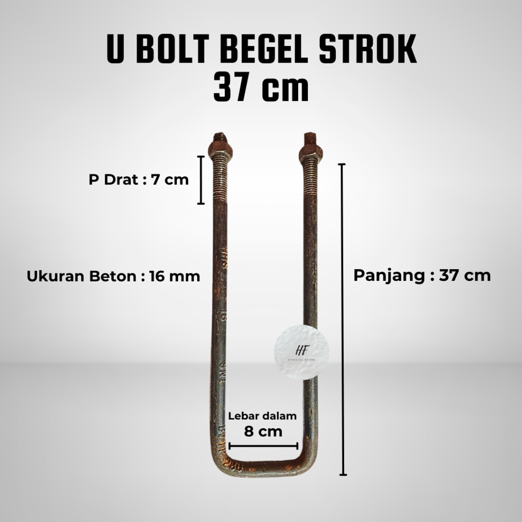 U Bolt Begel Kawel Bak Pengunci Sasis Truk 37x8