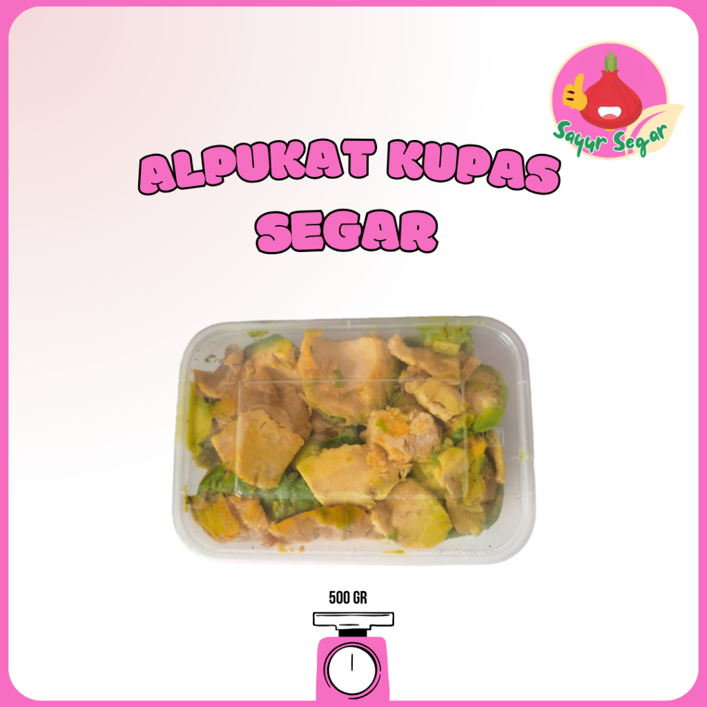 

Sayur Segar - Alpukat Mentega kupas/Avocado 500 gr/Box