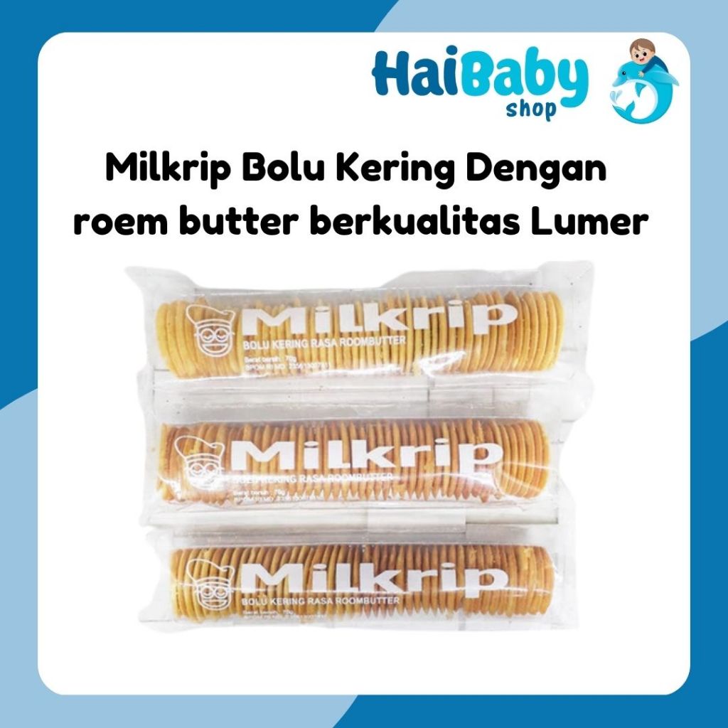 

MILKRIP Bolu Kering Rasa Roombutter Cookies 70gr