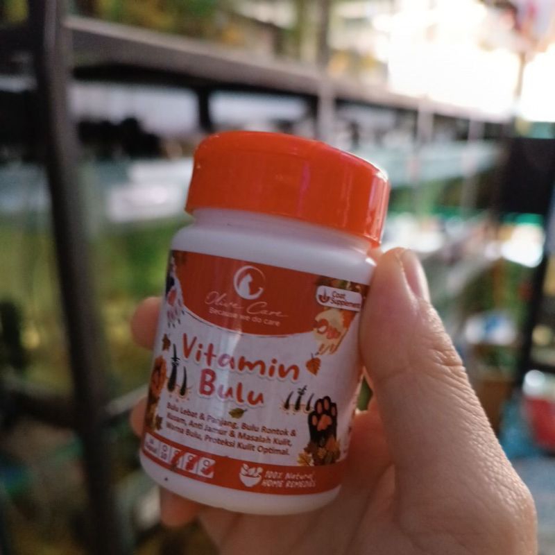 OLIVE CARE VITAMIN BULU KUCING Agar Tidak Mudah Rontok Lembut Halus Lebat Gondrong Kitten Anabul Cat