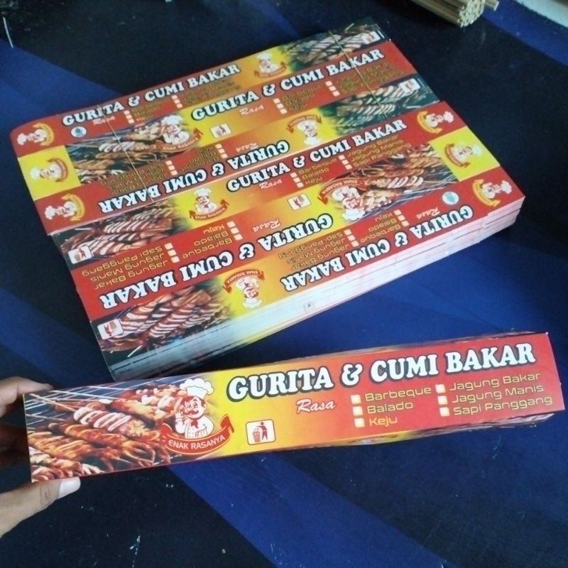 

Kotak Tempat Cumi Bakar / kotak sate cumi / kemasan seafood isi 100pcs