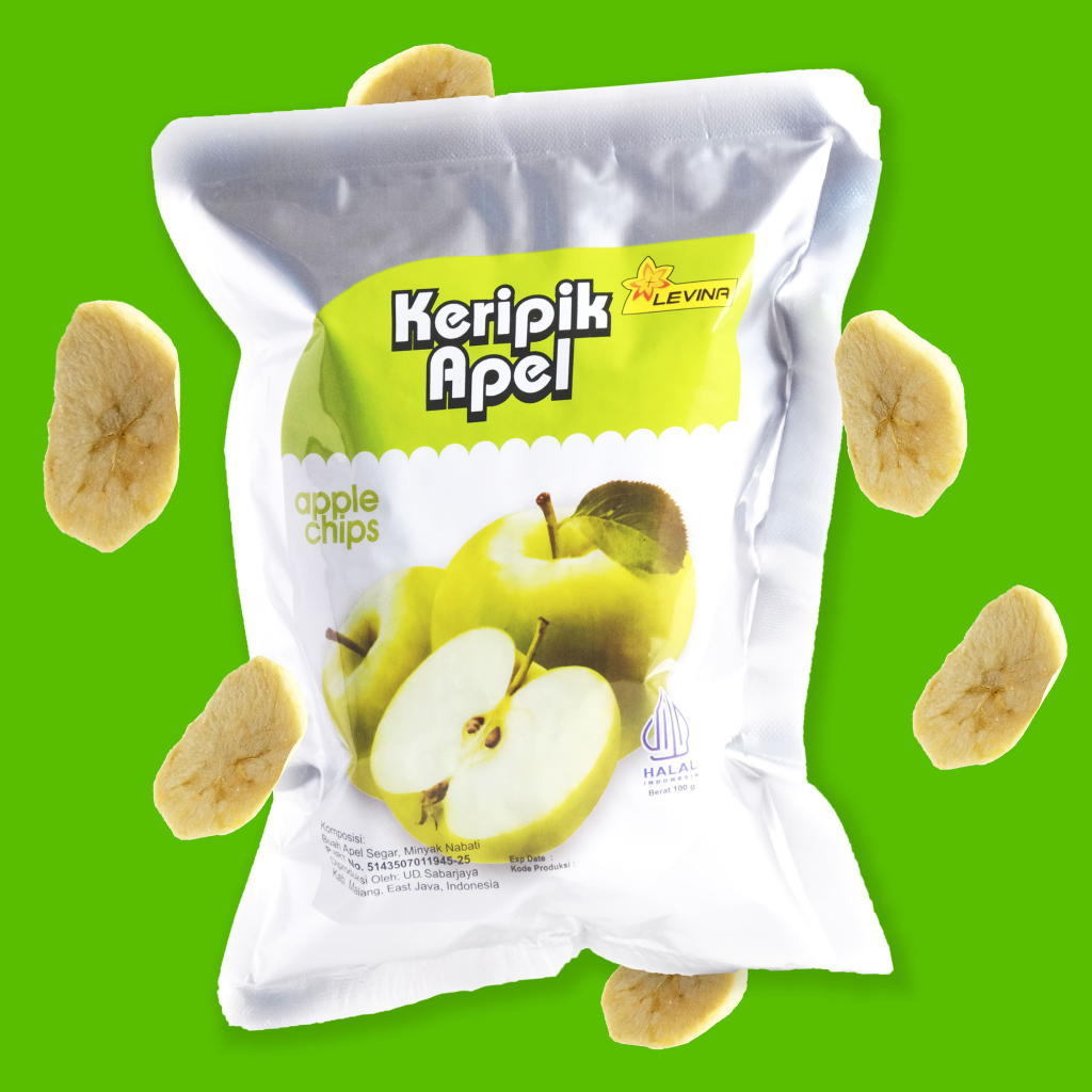 

KERIPIK BUAH APEL LEVINA KUALITAS SUPER 100GR