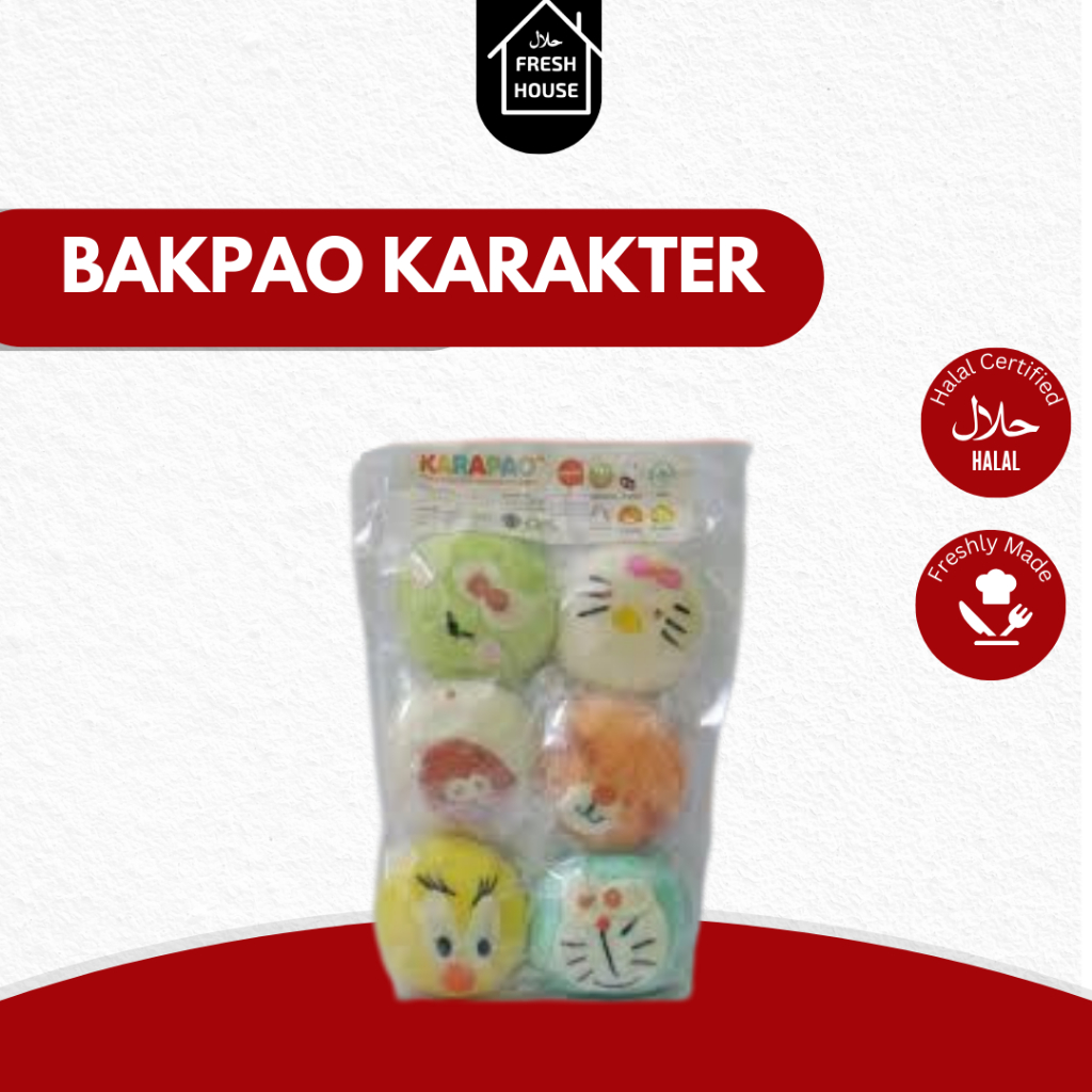 

BAKPAO MINI KARAKTER LUCU KARAPAO CEMILAN MANIS ISI 6 PCS