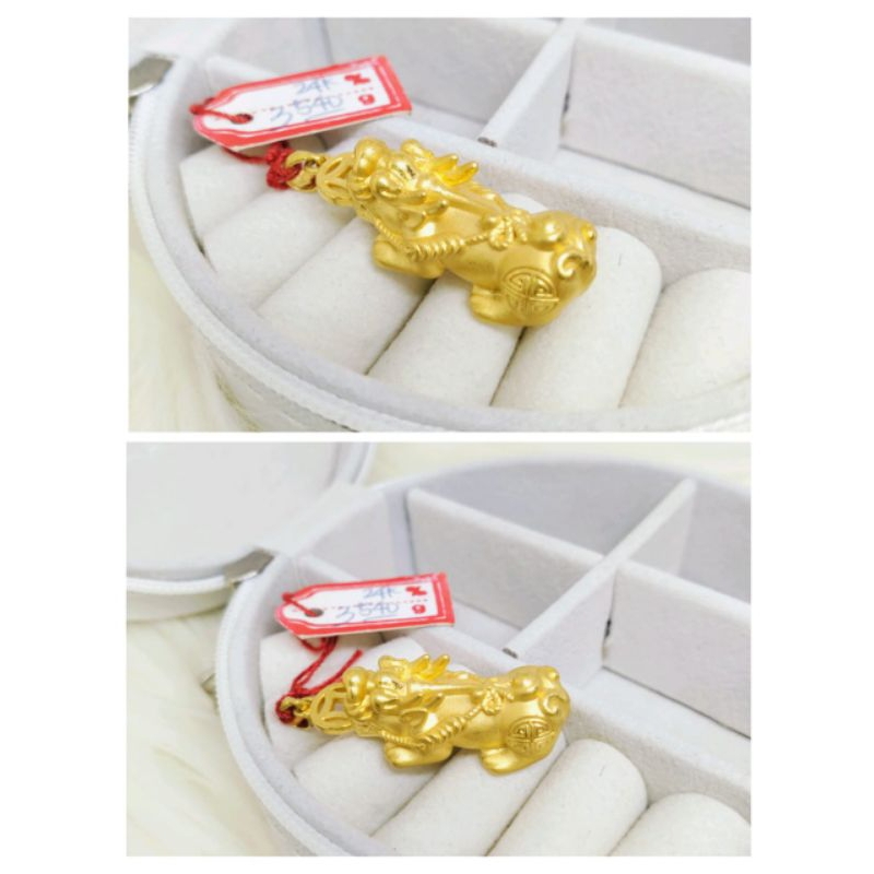 Liontin Emas Asli Naga 24K Hongkong 999%