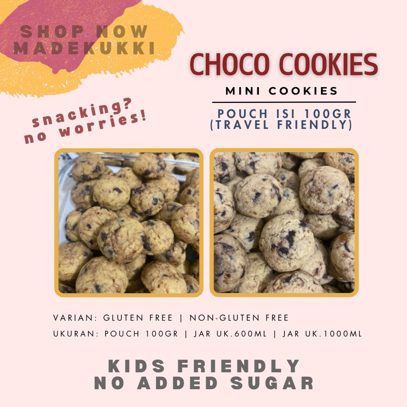 

Made Kukki- Choco Cookies Mini Cookies (Pouch 100 gr)