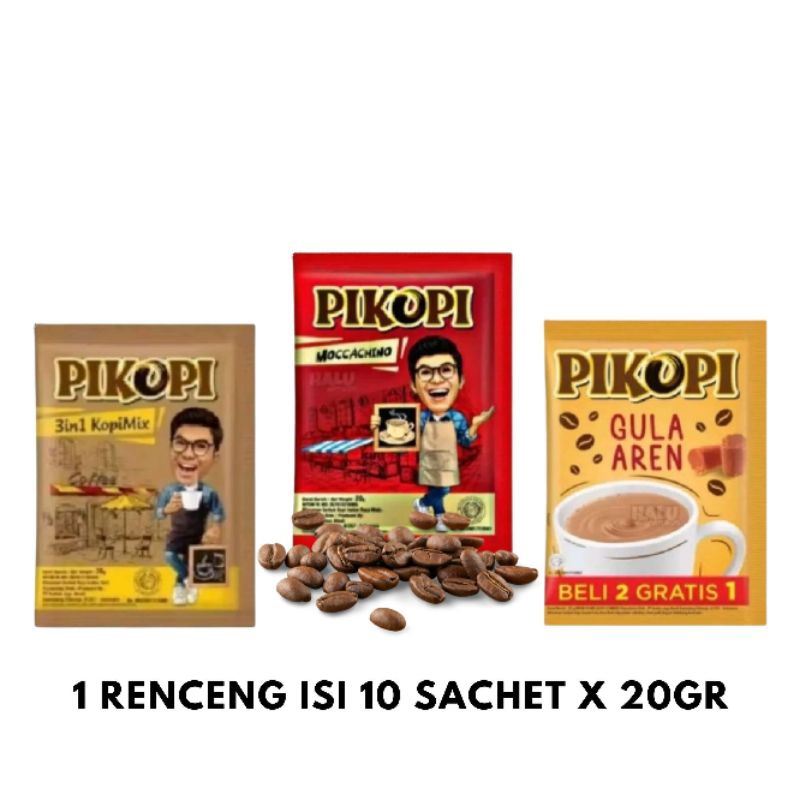 

Kopi Pikopi 1 Renceng Isi 10 Sachet x 20gr