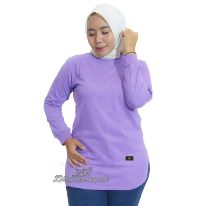 kaos polos oval Korean style.kaos hijab kekinian