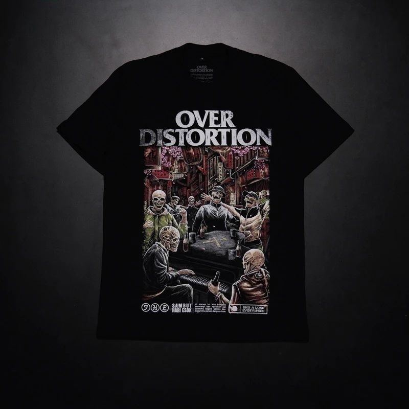 T-Shirt Kaos Over Distortion | Special Black Edition 100% cotton