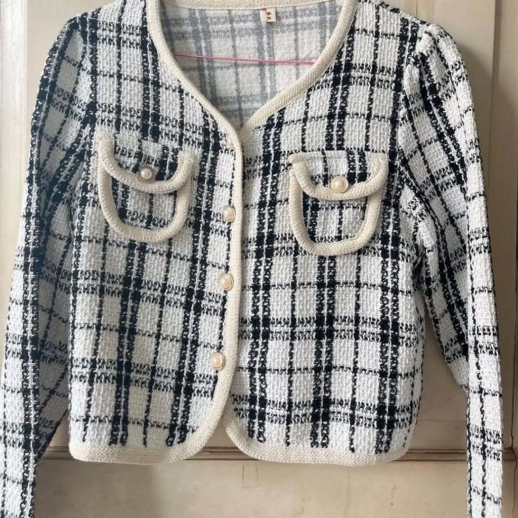 Tweed blazer korea murah preloved