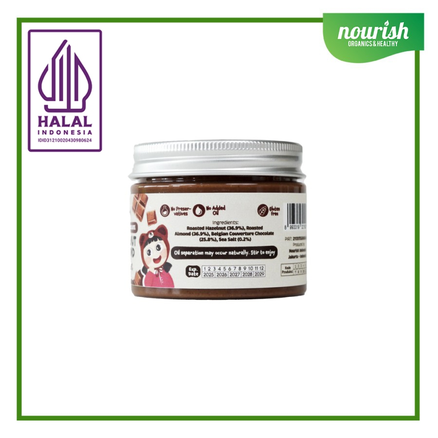 

Bny31 Nourish Belgian Chocolate Hazelnut Almond Butter - 80 gr