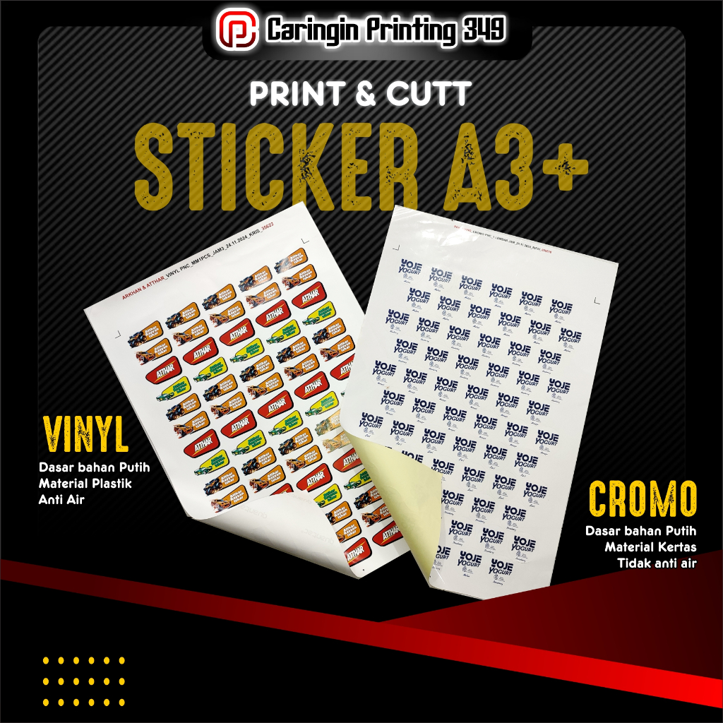 

STIKER PRINT & CUT (KISSCUT) Label Kemasan makanan kue lebaran minuman stiker nama di buku