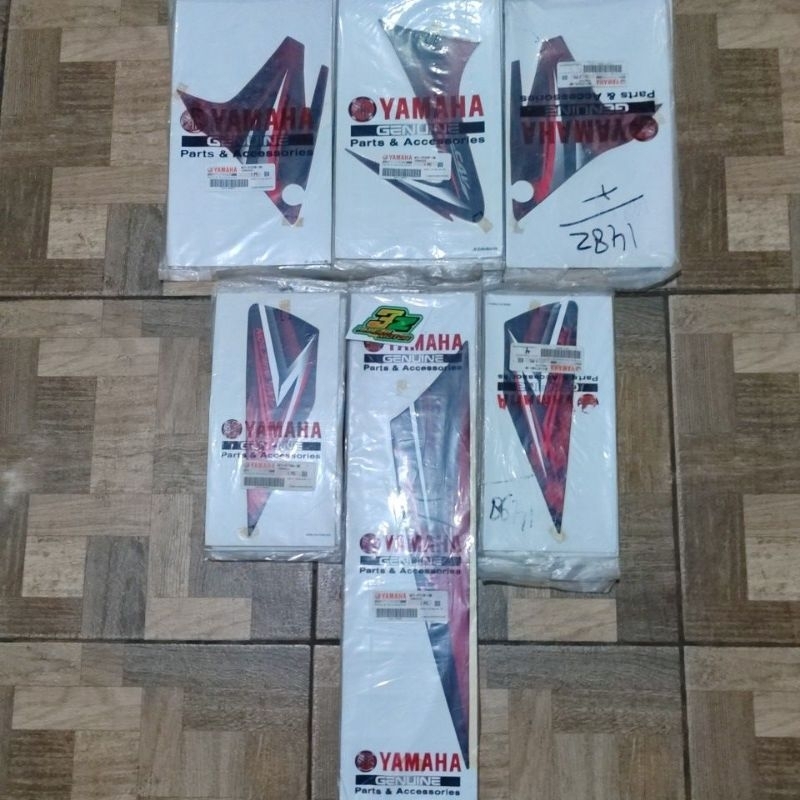 Striping stiker graphic grafik les vixion lama old 3C1 merah marun maroon drmk 2008 original ygp