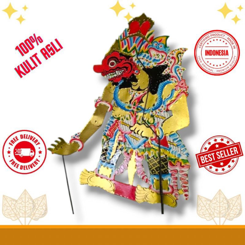 wayang kulit sapi Kumbokarno/Buto raton tinggi wayang -+45cm kwalitas terbaik