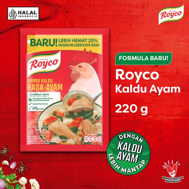 

Royco BUMBU KALDU Penyedap Makanan Penyedap Rasa AYAM 220 G dan 94 G