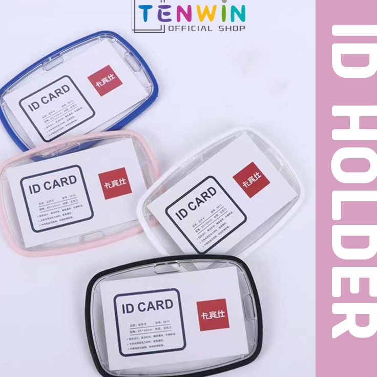 

Langsung Order ID Card HolderCard holder Acrylic bulat telurName Tag DIYID holderTenwin