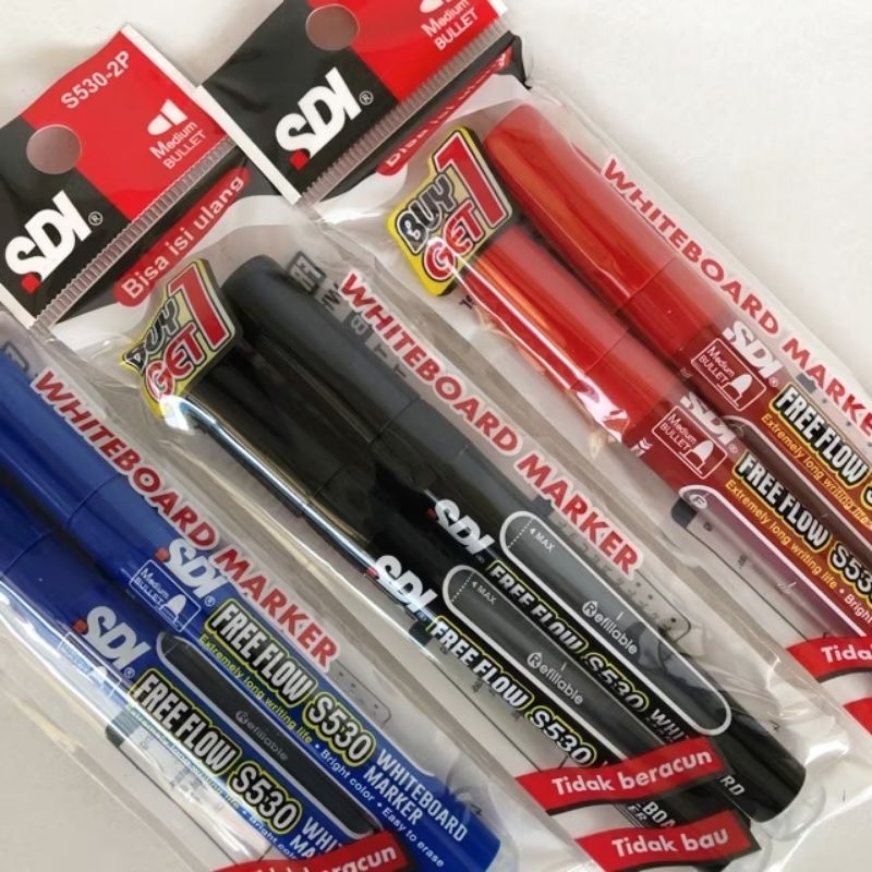 

Spidol whiteboard/ Spidol SDI whiteboard P530VP/ whiteboard Marker round tip (free reffil)