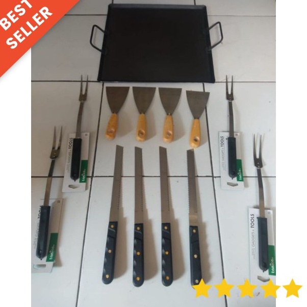 Obral Terlaris  Perangkat Roti Bakar Pisau Roti Bakar Kape Spatula dan Garpu daging Roti Bakar