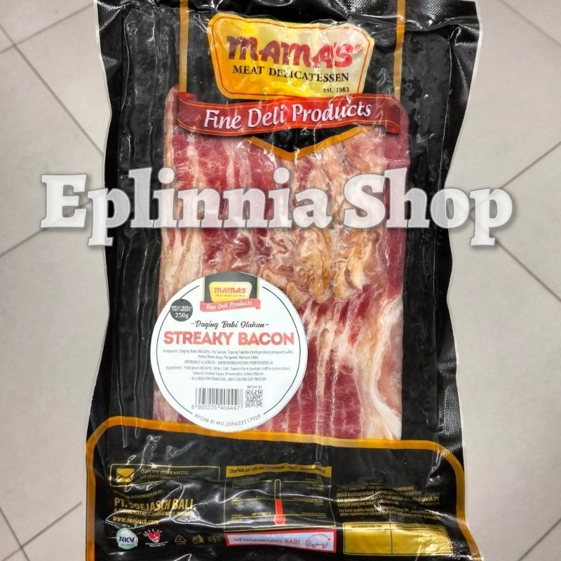 

Mama's Mamas Streaky Bacon 250 gr - Daging Babi Olahan