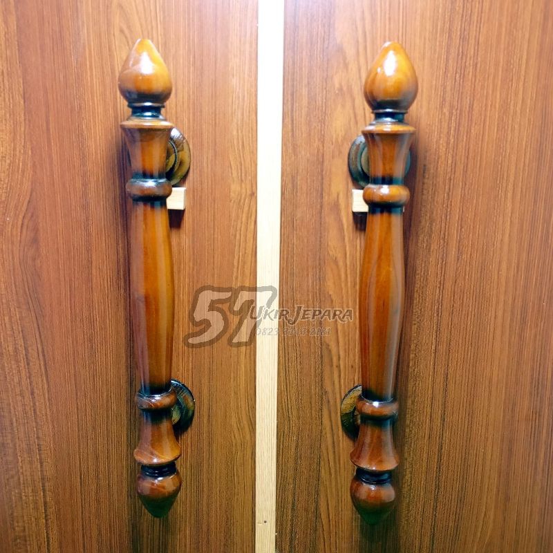 Handle Pintu Rumah Kupu Tarung - Gagang Tarikan Pintu Kayu Jati