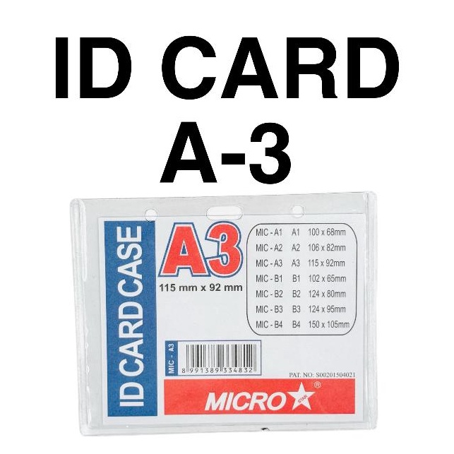 

Paket Kejutan DAPAT 2 PCS Plastik Name Tag ID Card Holder Tidur Horizontal A3 115 x 92 MM Bagus Tebal