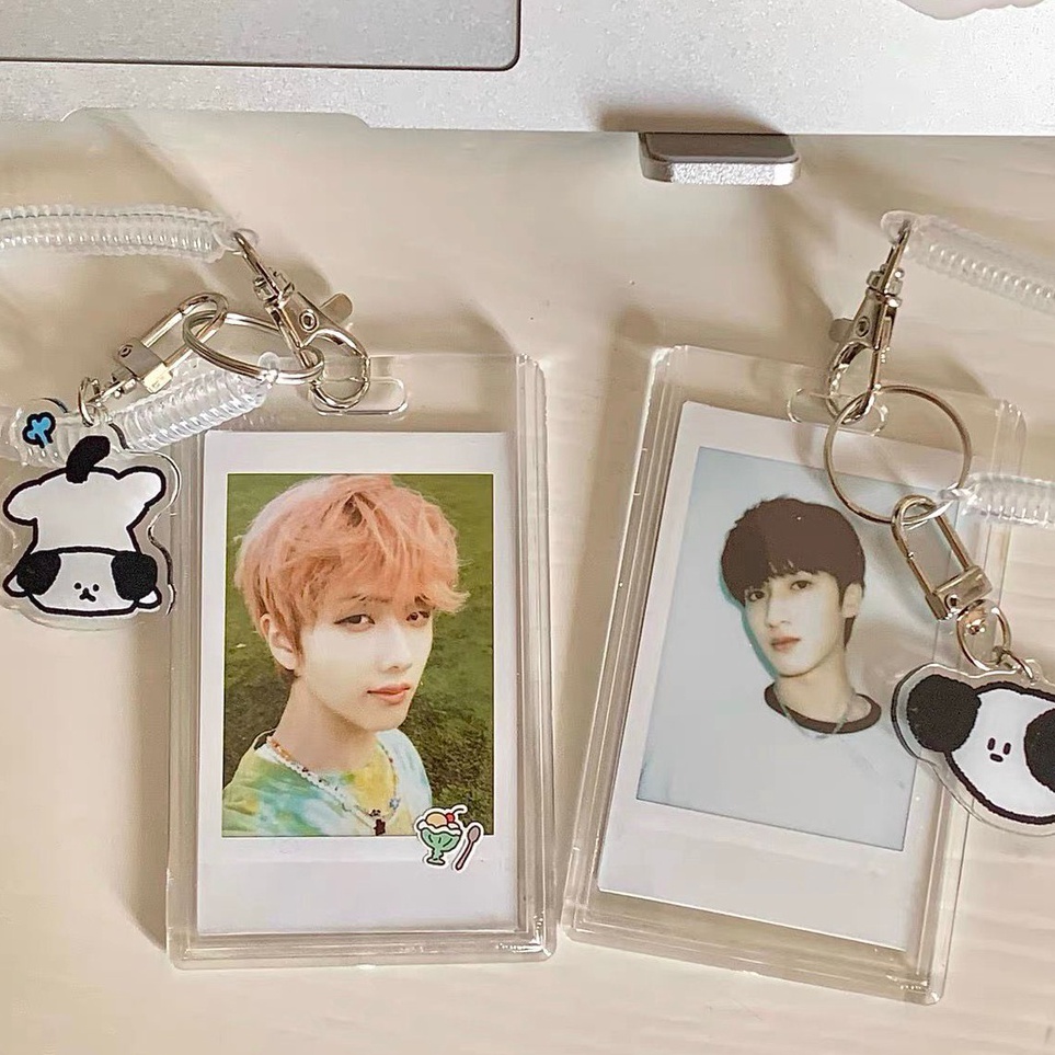 

Super Sale Card ProtectorCard HolderGantungan Kunci Holder Kartu Bahan Akrilik Transparan Ukuran 3 Inci