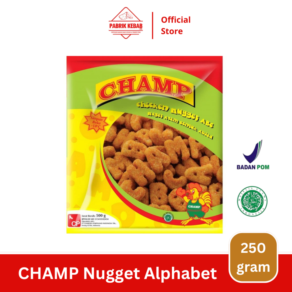 

CHAMP Nugget Alphabet 250 Gram - Naget Frozen Food