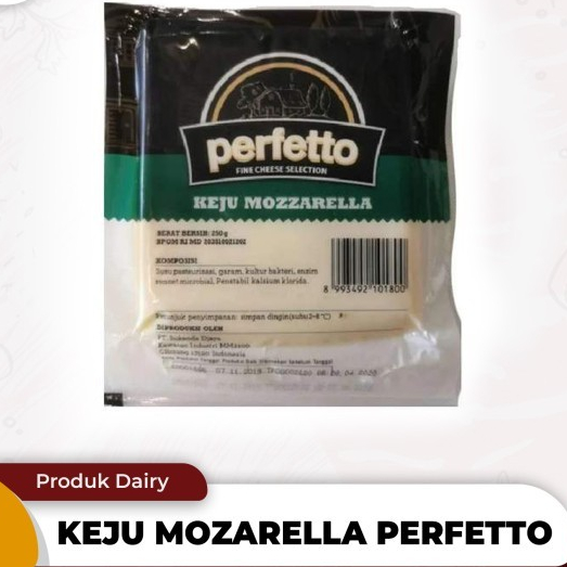 

Keju Mozarella Perfetto 250gram