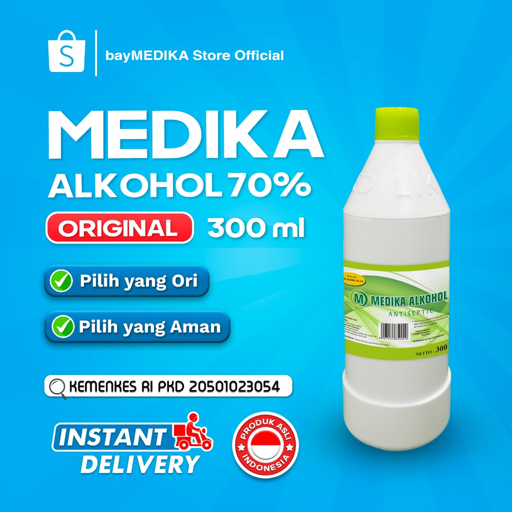 Original Medika Alkohol 70% 300 ml MEDIKA Alcohol 70% Alkohol Medis