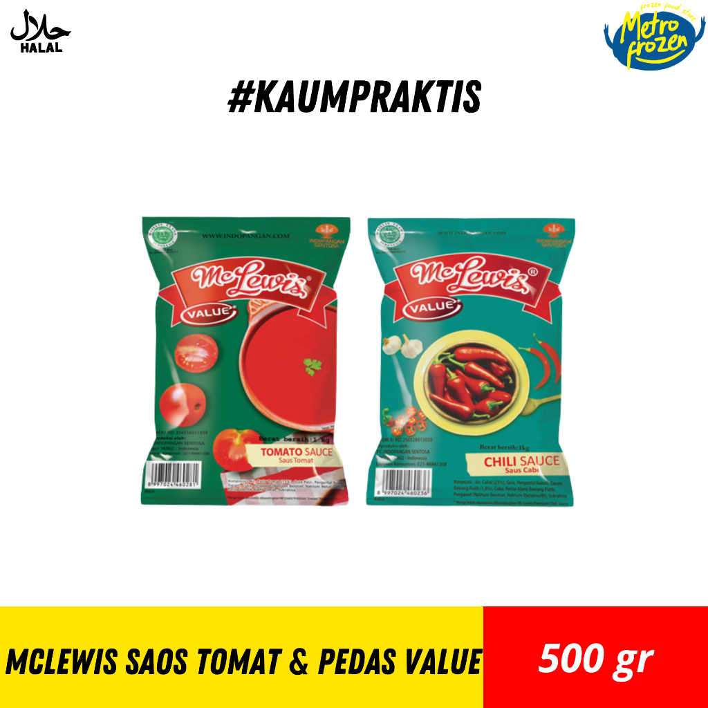 

MCLEWIS Saos Tomat & Saos Pedas Value 500gr