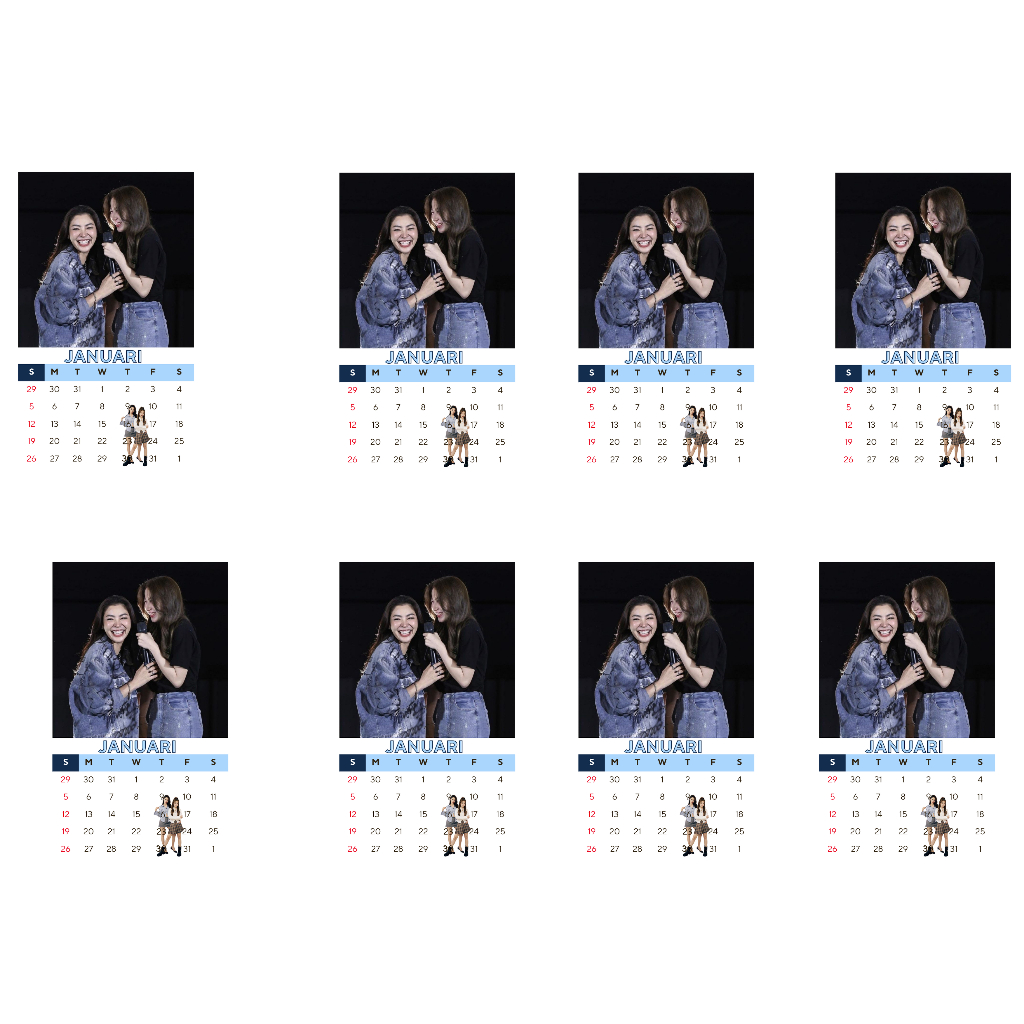 

CUSTOM - CALENDER PHOTOCARD - BAHAN POLAROID