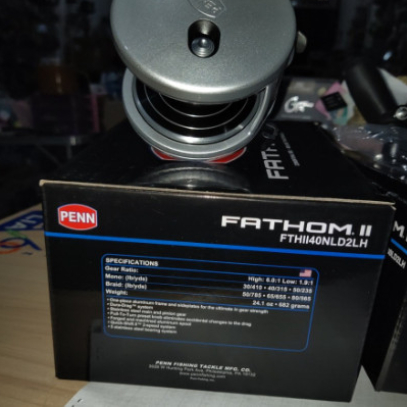 Gulungan Senar Pancing Rel Rell Jigging Overhead Penn Fathom type II 140 nld2lh