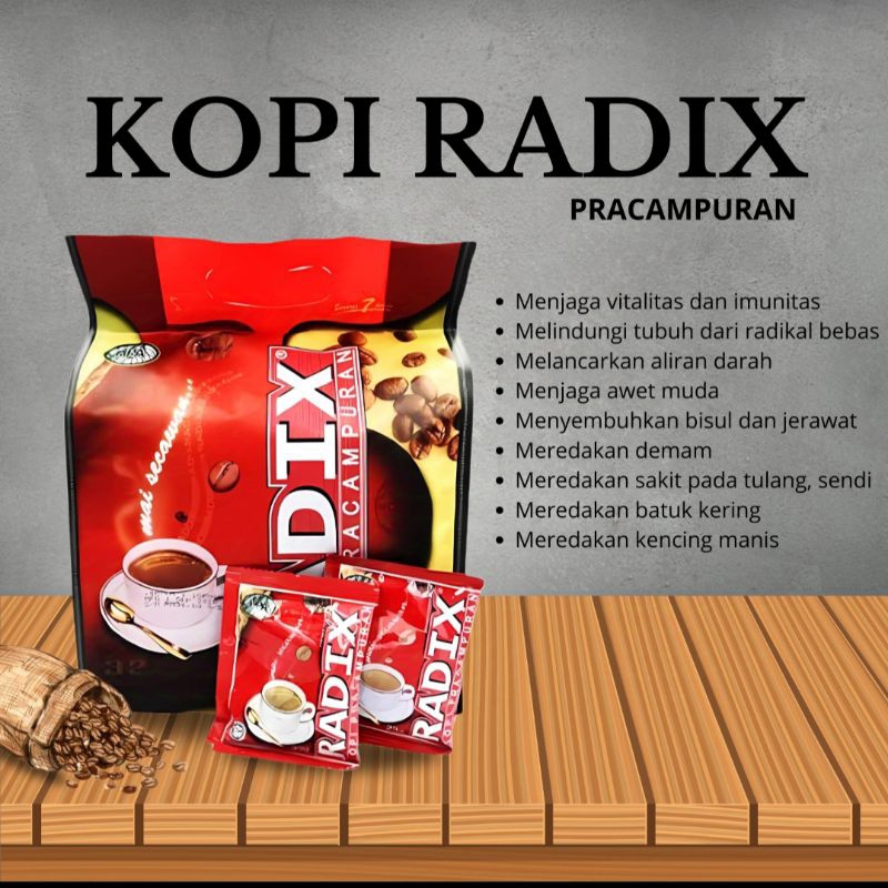 

Kopi Radix Pracampuran 32 sachet