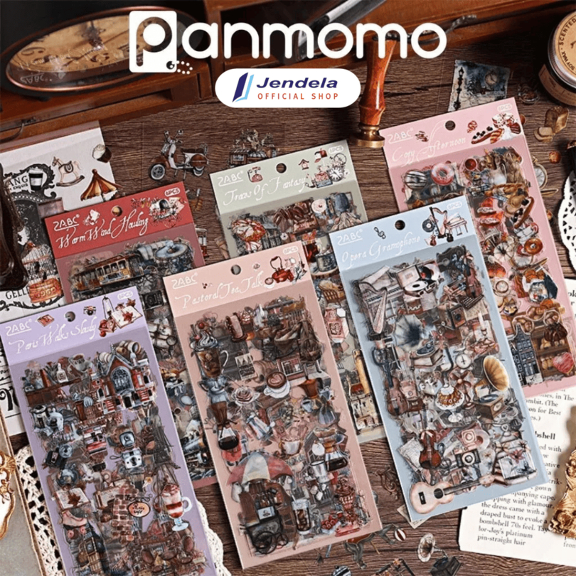 

Sticker Aesthetic Old Dreams PANMOMO Deco Sticker Isi 6 Lembar Untuk Dekorasi Scrapbook ATK