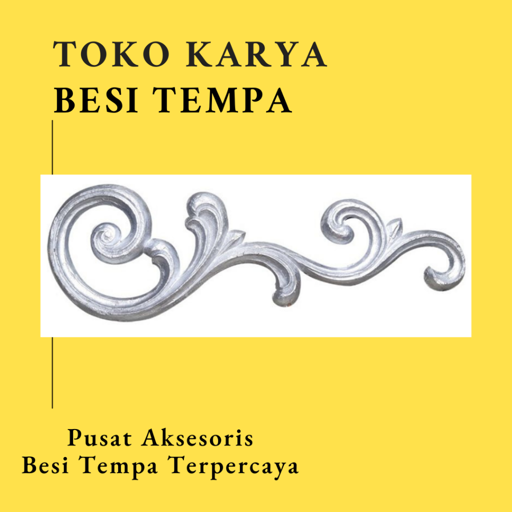 Ornamen Pagar Besi D-1208 / Ornamen Besi Tempa / Ornamen Pagar Besi dan Tralis / Aksesoris Besi Temp