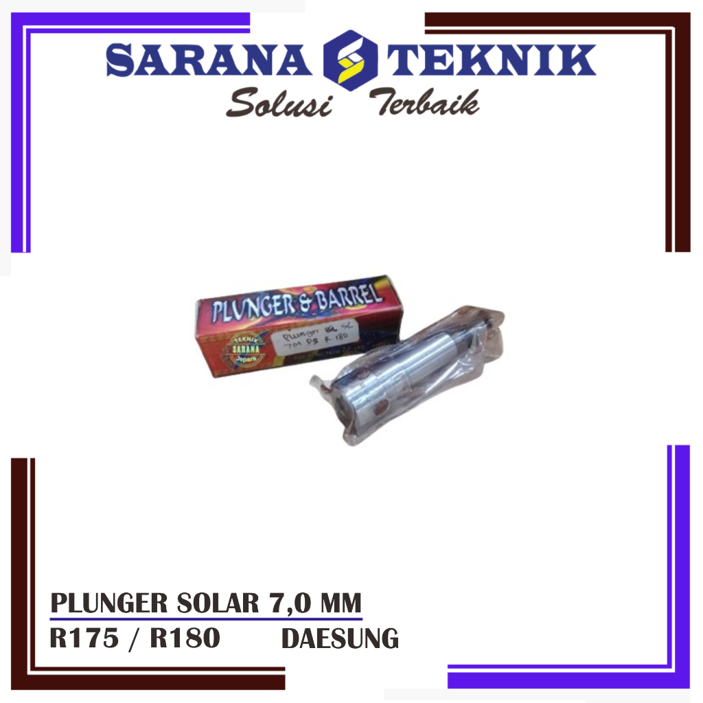 PLUNGER POMPA SOLAR SHAFT TENGAH DIESEL R180 , S1110 DAESUNG