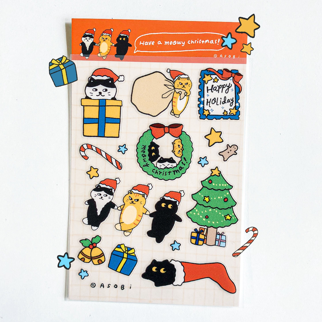 

Asobi Sticker Sheet - Christmas Edition