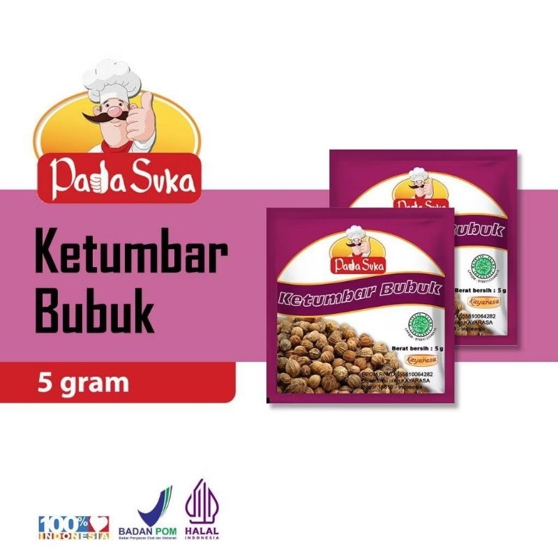 

padasuka bumbu dapur ketumbar bubuk 5g 12 saset