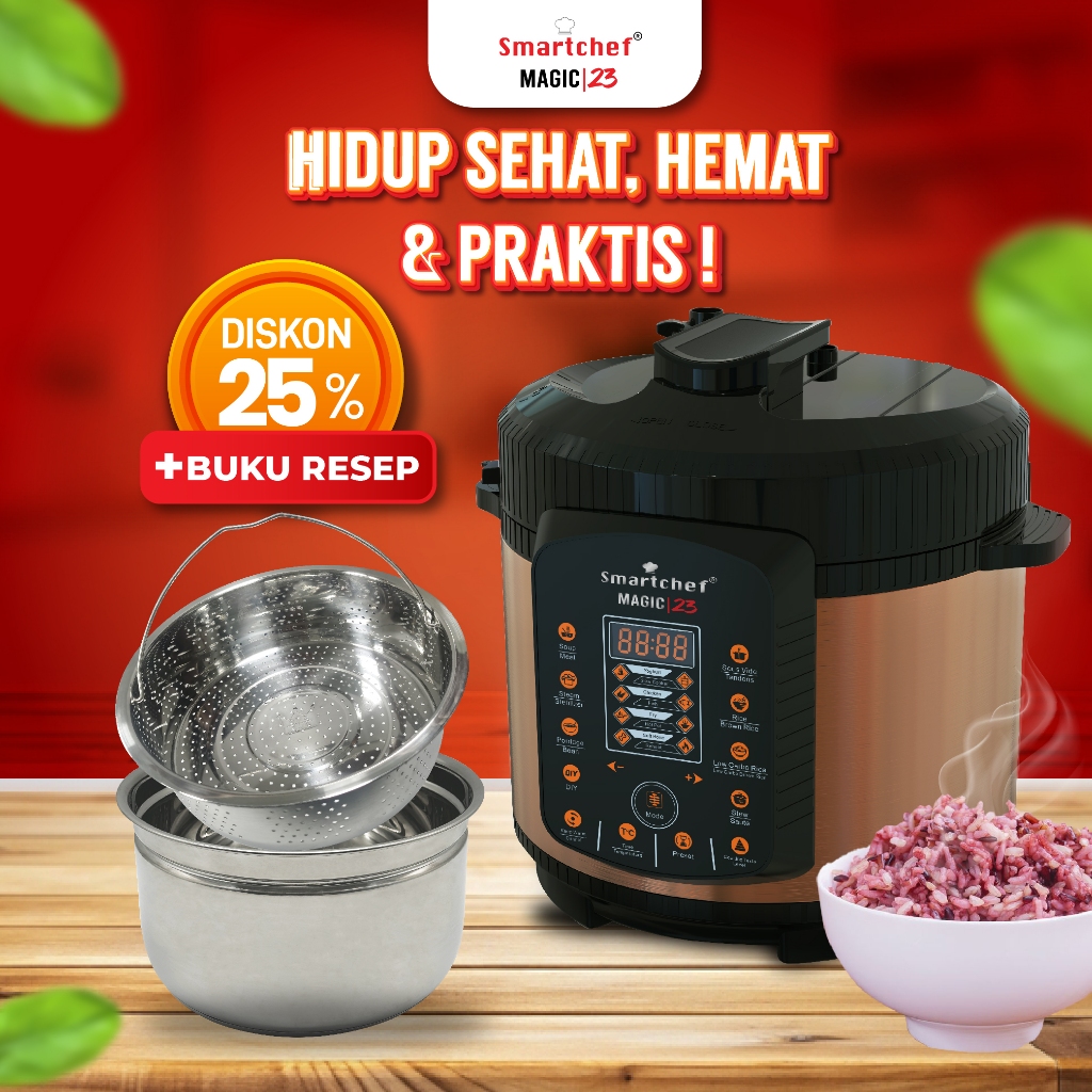 Smart Chef Low Carbo Rice Cooker Slow Cooker Pressure Cooker Rendah Gula Untuk Diet Diabetes Anti Le